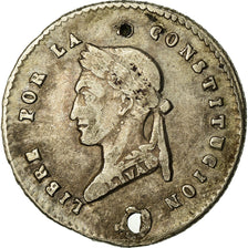 Coin, Bolivia, 1/2 Sol, 1856, Potosi, VF(30-35), Silver, KM:118.2