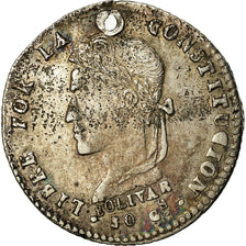 Coin, Bolivia, Sol, 1861, Potosi, VF(30-35), Silver, KM:134.2