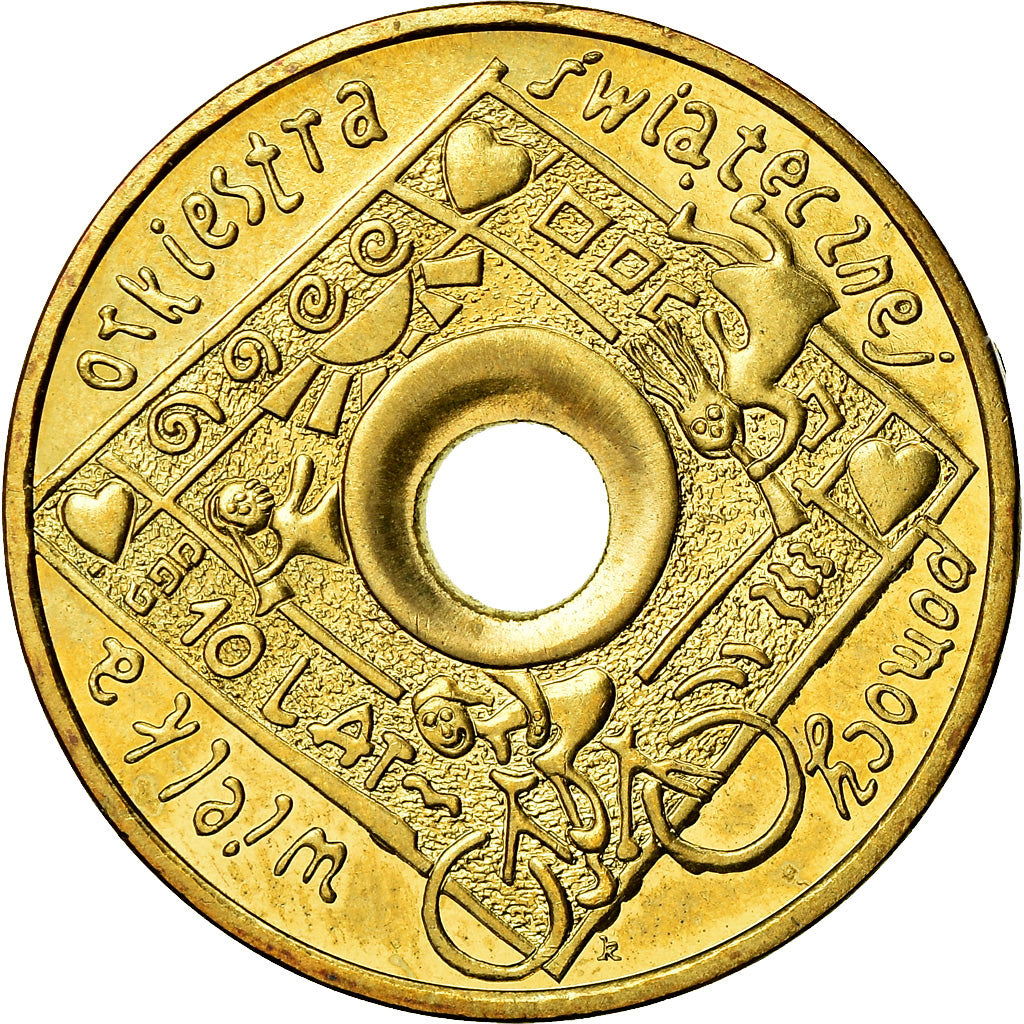 Münze, Polen, 2 Zlote, 2003, Warsaw, VZ+, Messing, KM:446