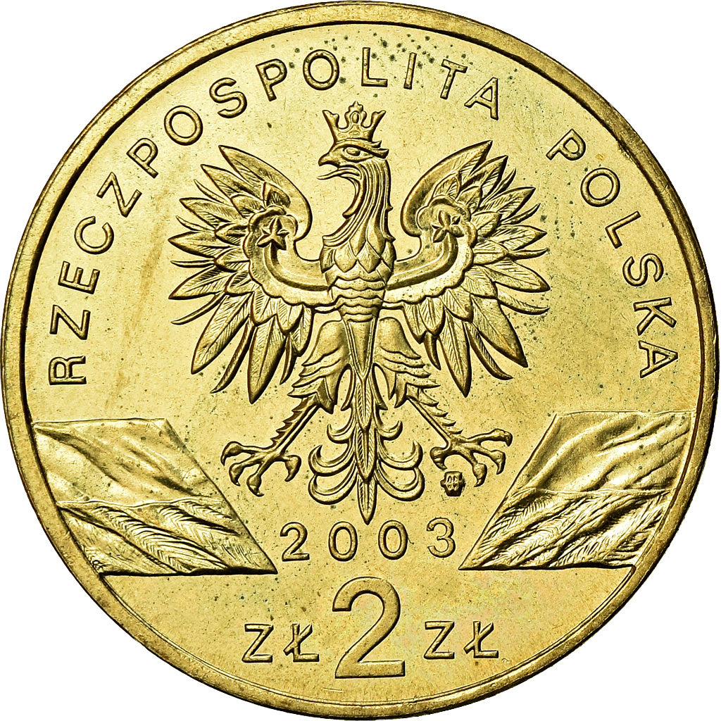 Coin, Poland, 2 Zlote, 2003, Warsaw, MS(60-62), Brass, KM:445