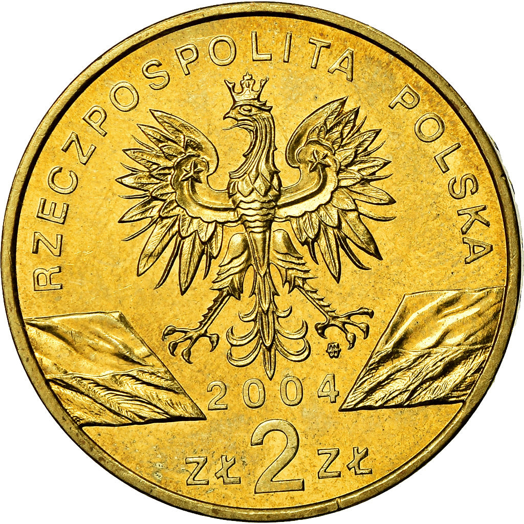 Moneta, Polonia, 2 Zlote, 2004, Warsaw, SPL, Ottone, KM:464