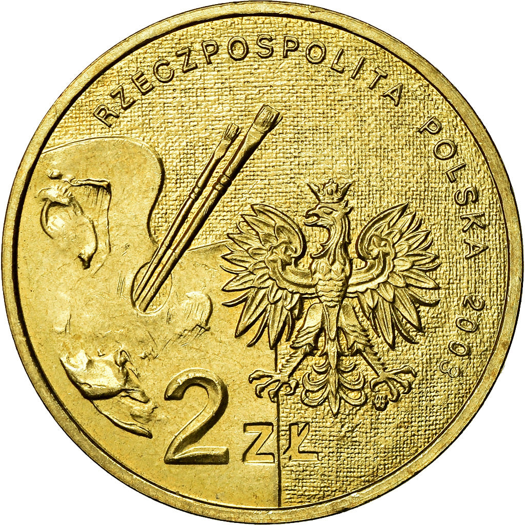 Coin, Poland, 2 Zlote, 2003, Warsaw, MS(60-62), Brass, KM:477