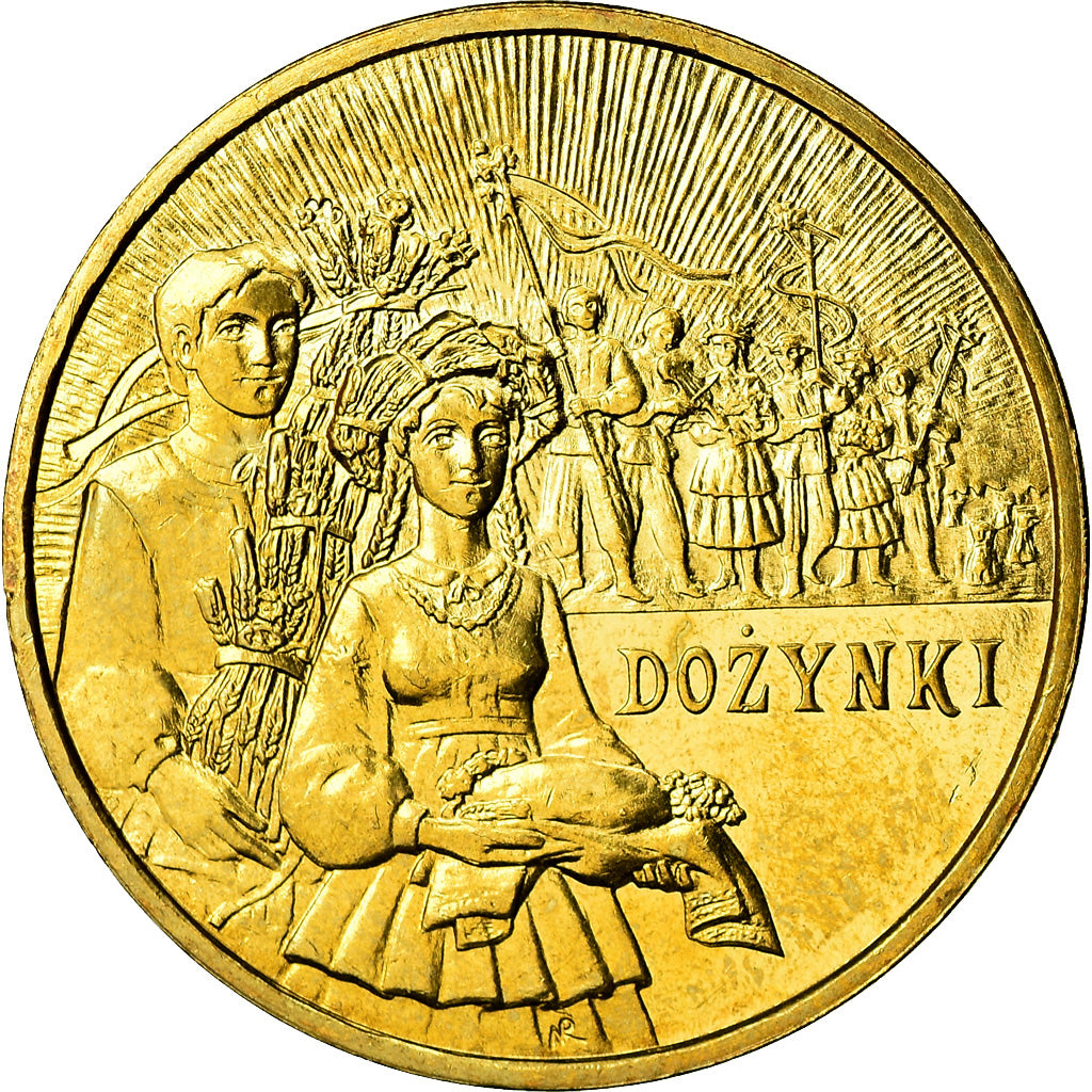 Coin, Poland, 2 Zlote, 2004, Warsaw, MS(60-62), Brass, KM:507