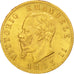 ITALY, 20 Lire, 1863, Torino, KM #10.1, AU(55-58), Gold, 6.44