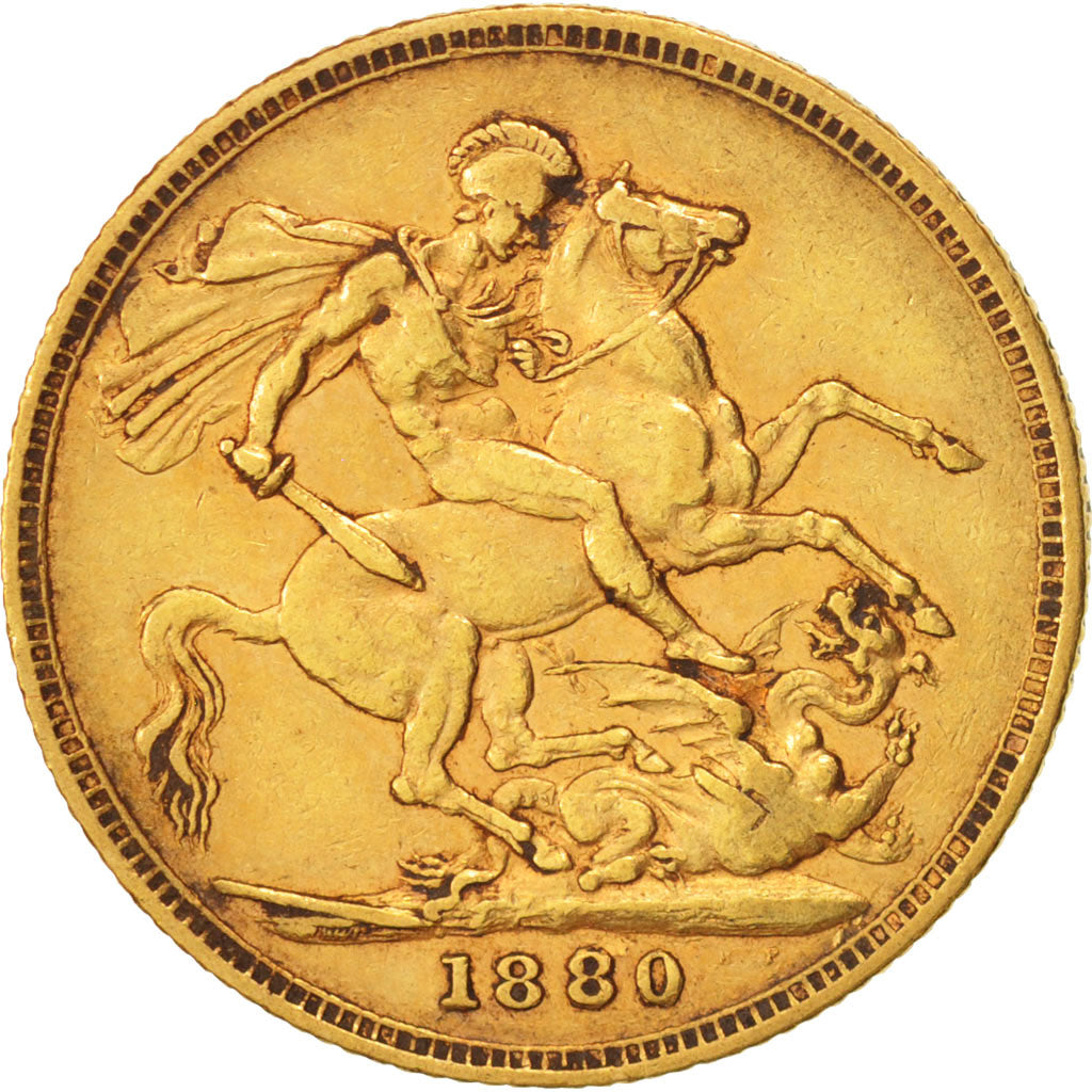Australia, Victoria, Sovereign, 1880, Sydney, Gold, KM:7