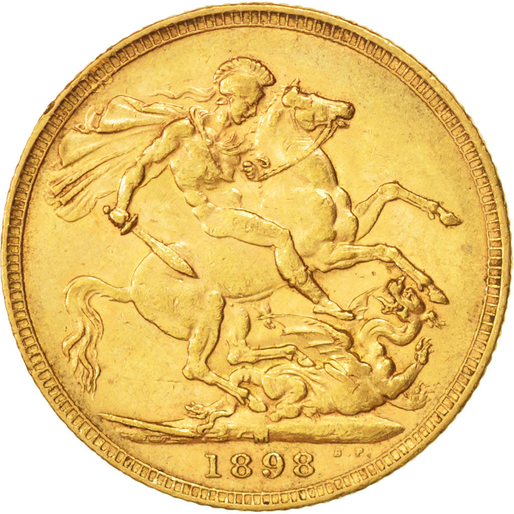 Australia, Victoria, Sovereign, 1898, Melbourne, Gold, KM:13