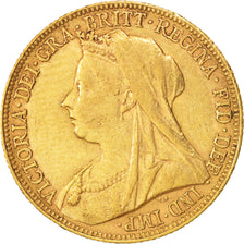 Moneta, Australia, Victoria, Sovereign, 1899, Perth, MB+, Oro, KM:13