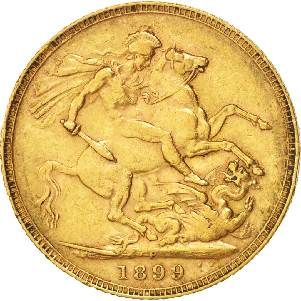 Coin, Australia, Victoria, Sovereign, 1899, Perth, VF(30-35), Gold, KM:13