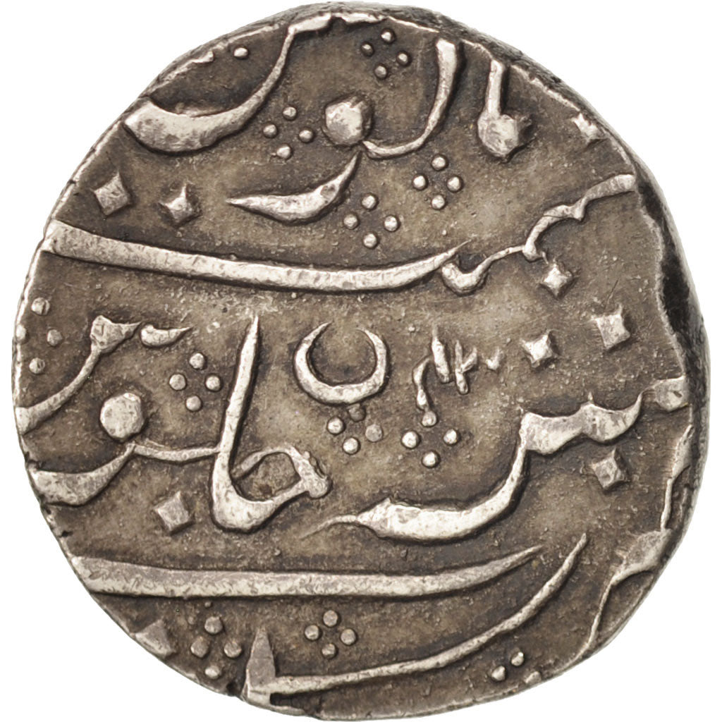 Moneta, Indie Francuskie, Shah Alam II, Rupee, 1806, Arcot, EF(40-45), Srebro