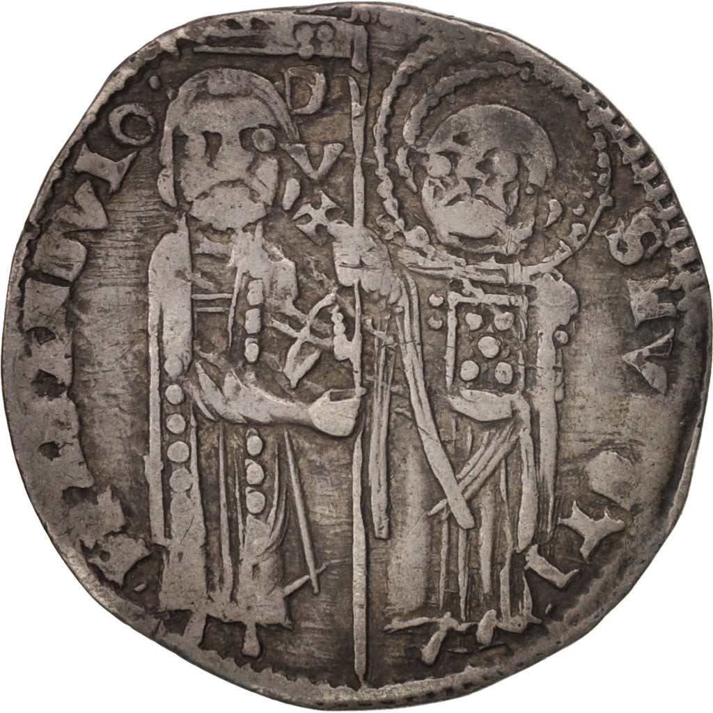 Coin, Italy, VENICE, Giovanni Soranzo, Grosso, 1312-1328, EF(40-45), Silver