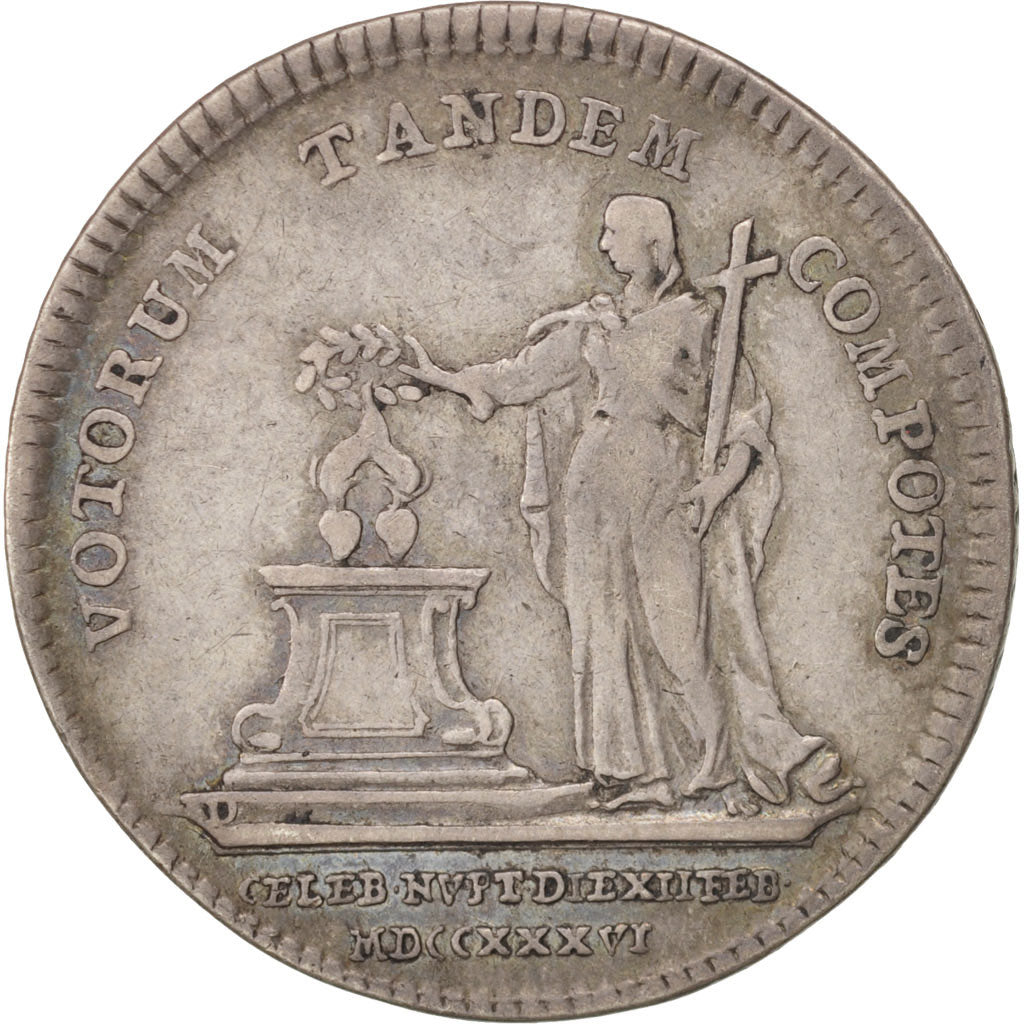 Francia, Token, Wedding Francis III & Maria Theresa, 1736, MB+, Argento