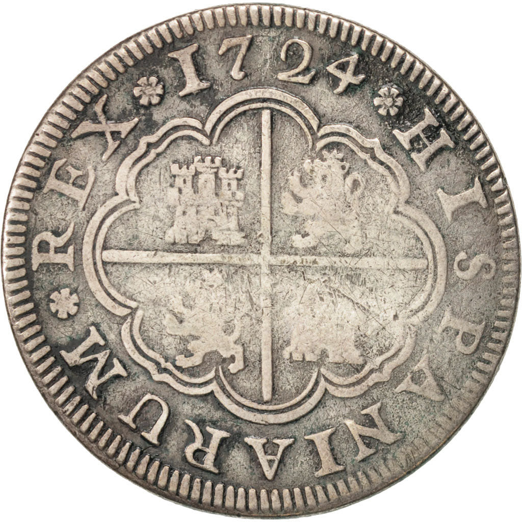 Spain, Philip V, 2 Réales, 1724, Segovia, Silver, KM:297