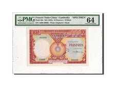 Billete, 10 Piastres = 10 Riels, Undated (1953), INDOCHINA FRANCESA, KM:96a
