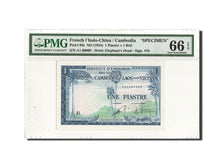 Biljet, FRANS INDO-CHINA, 1 Piastre = 1 Riel, Undated (1954), KM:94, Gegradeerd