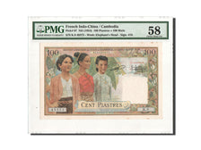 Billete, 100 Piastres = 100 Riels, Undated (1954), INDOCHINA FRANCESA, KM:97