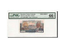 Billet, Réunion, 5 Francs, Undated (1947), KM:41s, Gradée, PMG, 6009803-001