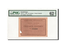 Banknote, Guadeloupe, 50 Centimes, 1884, 18.8.1884, graded, PMG, 6009131-002