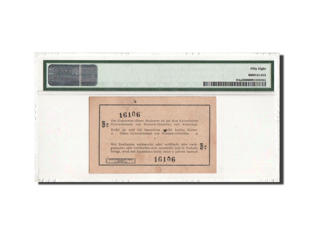 GERMAN EAST AFRICA, 1 Rupie, 1.11.1915, PMG Ch AU58, KM:9Aa