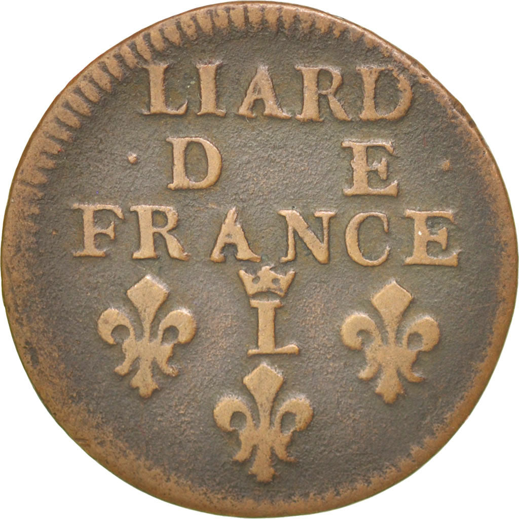 FRANCE, Liard de France au buste âgé, troisième type, Liard, 1696, Lille, KM #28