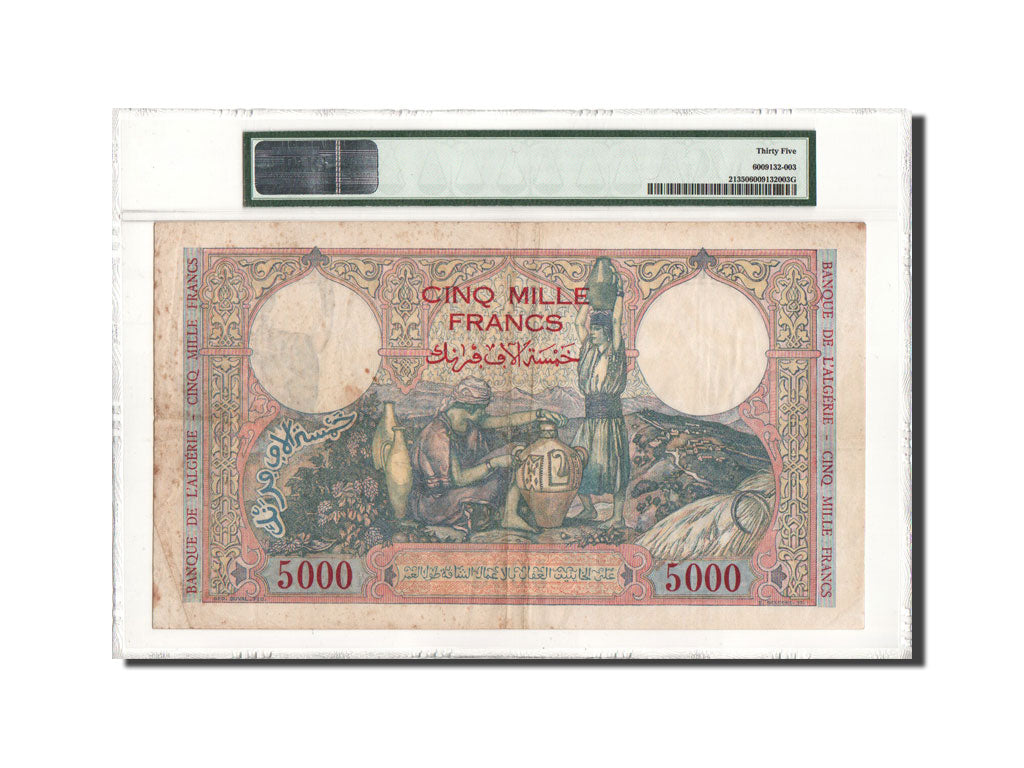 Tunesien, 5000 Francs, 3.8.1942, PMG Ch VF35, KM:21