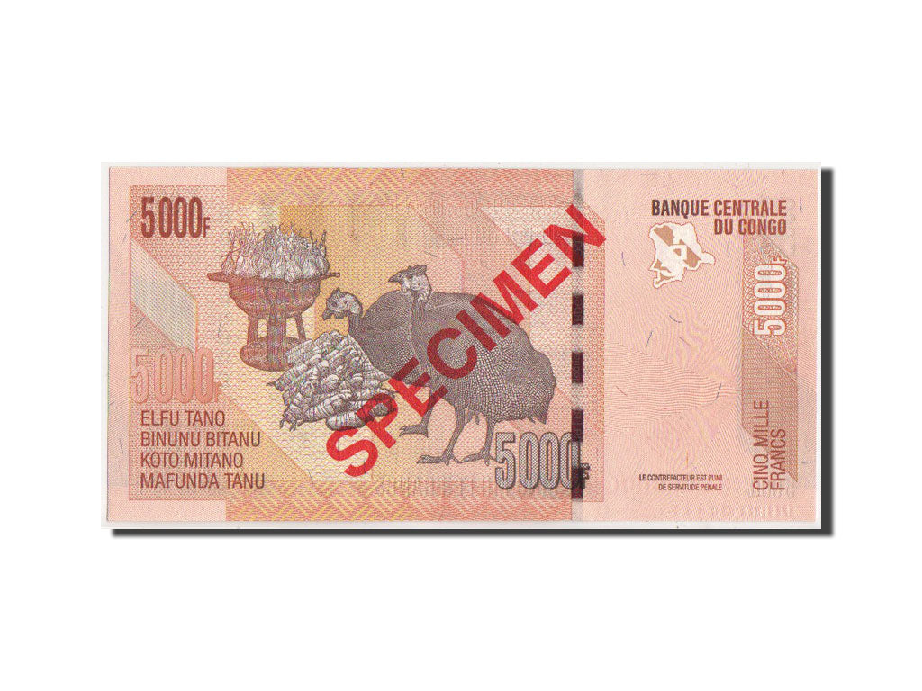 Banknote, Congo Democratic Republic, 5000 Francs, 2013, 30.6.2013, KM:102s