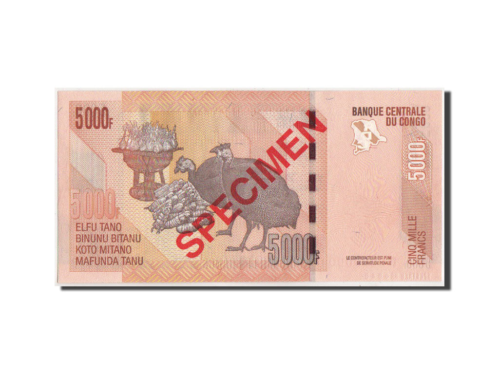 Banknote, Congo Democratic Republic, 5000 Francs, 2013, 30.6.2013, KM:102s