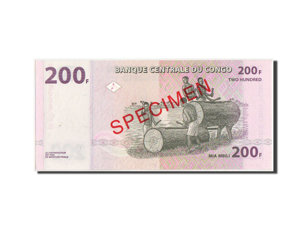 Banknote, Congo Democratic Republic, 200 Francs, 2007, 31.07.2007, KM:99s