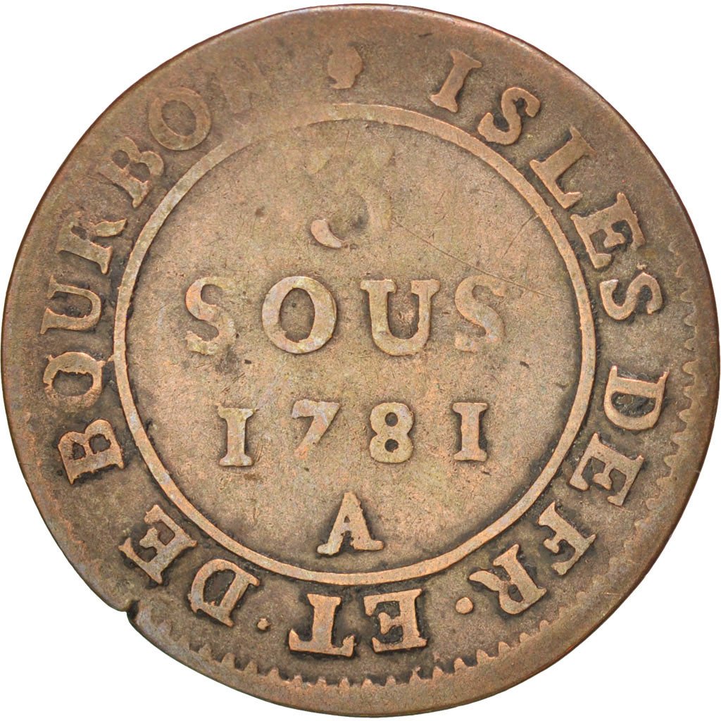 R&eacute;union, 3 Sous, 1781, Paris, VF(20-25), Billon, Lecompte #8, 1.70