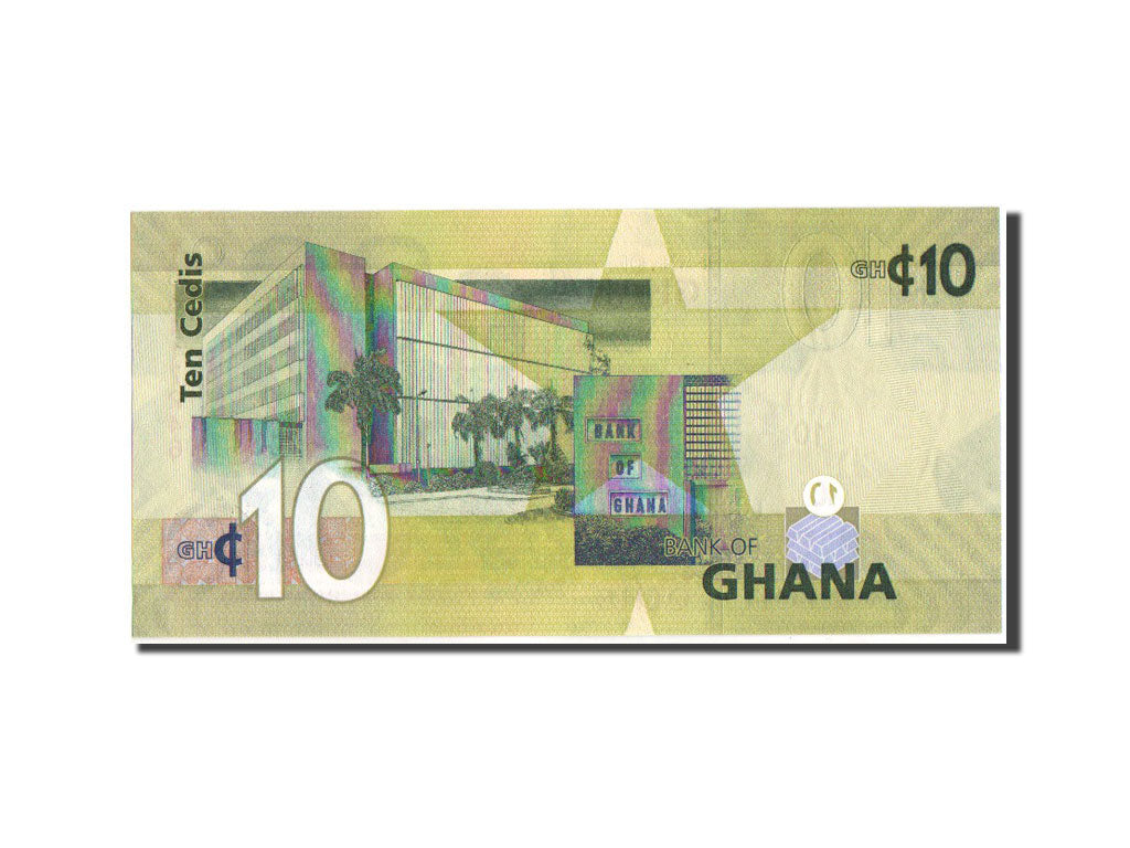 Geldschein, Ghana, 10 Cedis, 2015, 1.7.2015, KM:39, UNZ