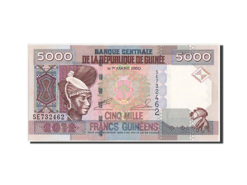 Banknote, Guinea, 5000 Francs, 2012, Undated, KM:41b, UNC(65-70)