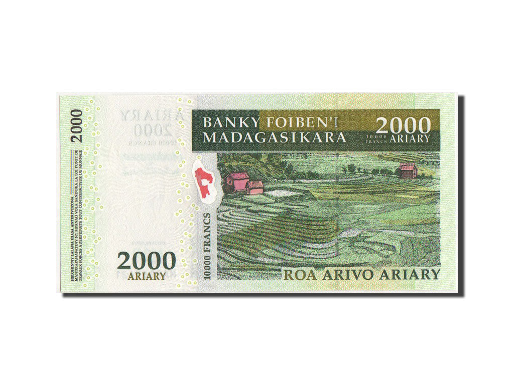 Madagascar, 2000 Ariary, 2007, KM:93a, UNZ