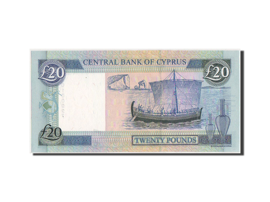 Banknote, Cyprus, 20 Pounds, 2004, 1.4.2004, KM:63c, UNC(65-70)