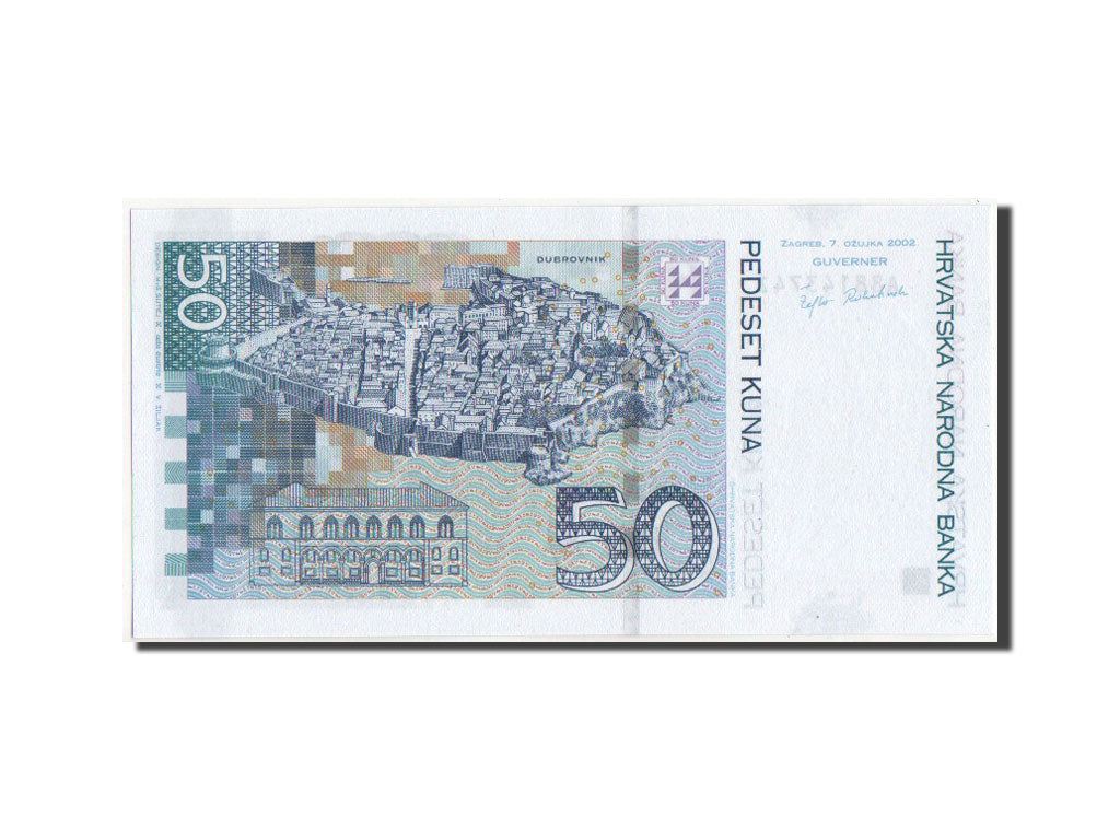 Banknote, Croatia, 50 Kuna, 2002, 7.3.2002, KM:40, UNC(65-70)