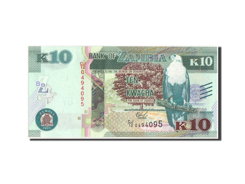 Sambia, 10 Kwacha, 2015, KM:51, UNZ