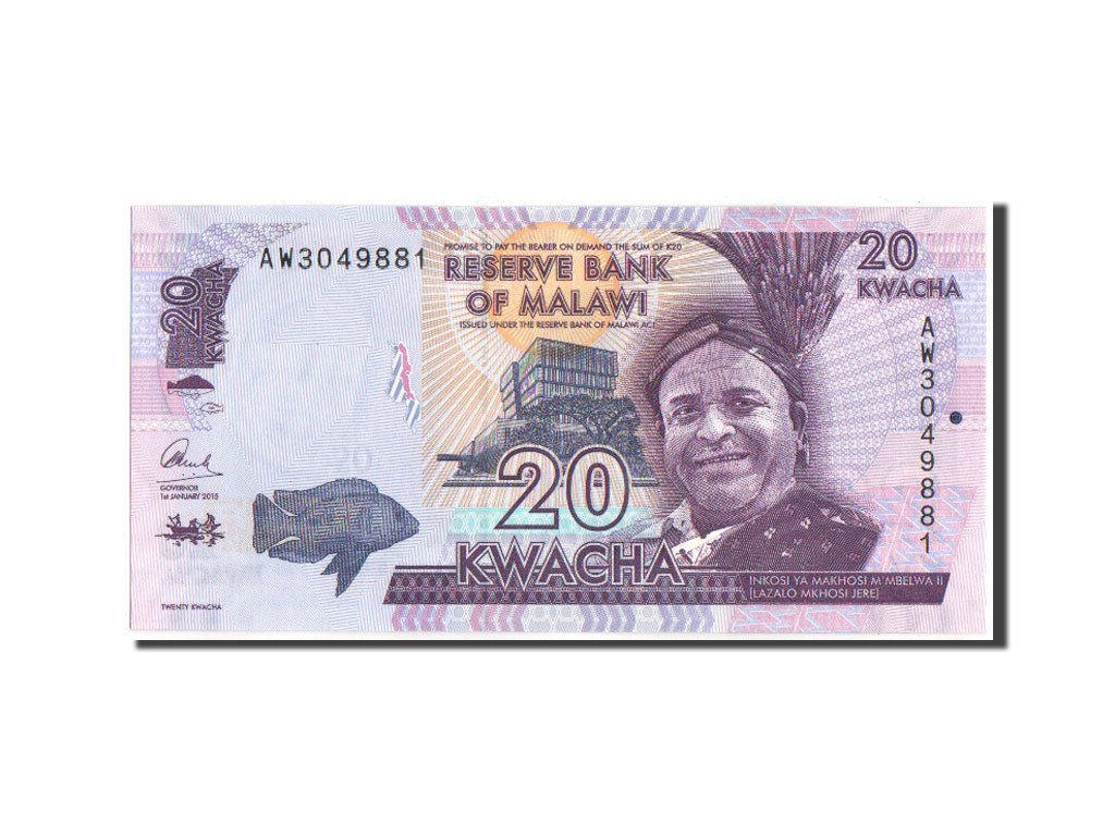 Banconote, Malawi, 20 Kwacha, 2015, KM:New, FDS