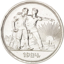 RUSSIA, Rouble, 1924, KM #90.1, AU(55-58), Silver, 19.92