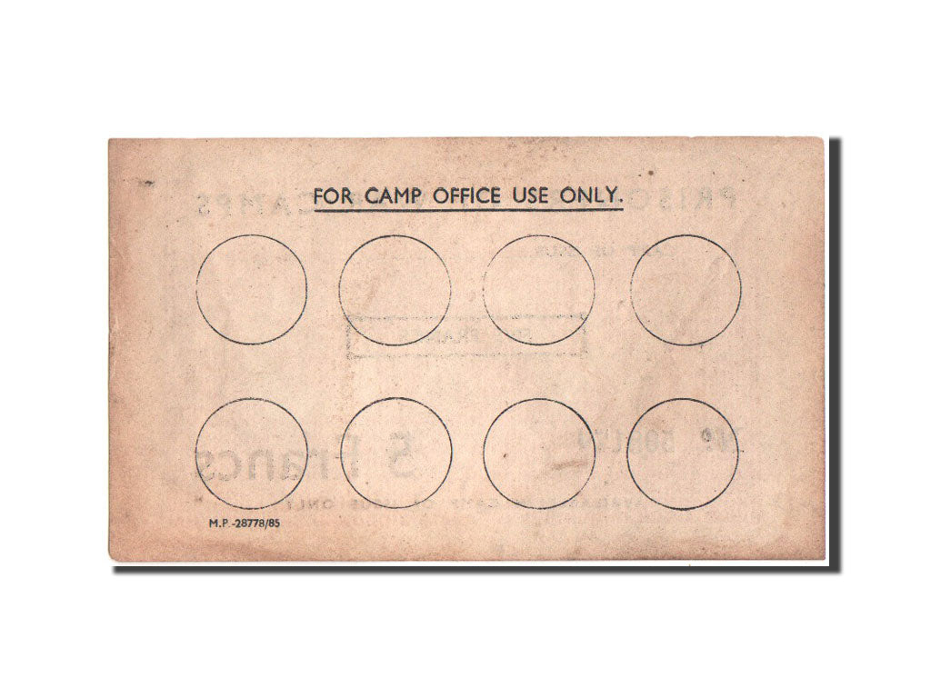 Banknote, Great Britain, 5 Francs, 1940-1944, AU(55-58)