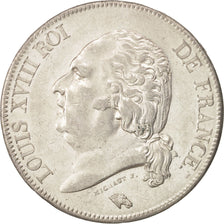 Munten, Frankrijk, Louis XVIII, Louis XVIII, 5 Francs, 1822, Paris, ZF+, Zilver