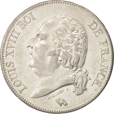 Coin, France, Louis XVIII, Louis XVIII, 5 Francs, 1822, Paris, AU(50-53)