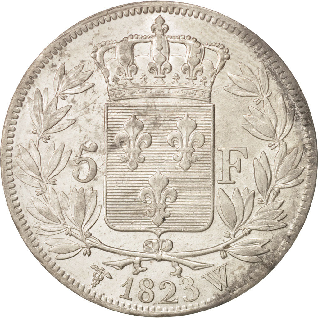 Monnaie, France, Louis XVIII, Louis XVIII, 5 Francs, 1823, Lille, TTB+, Argent