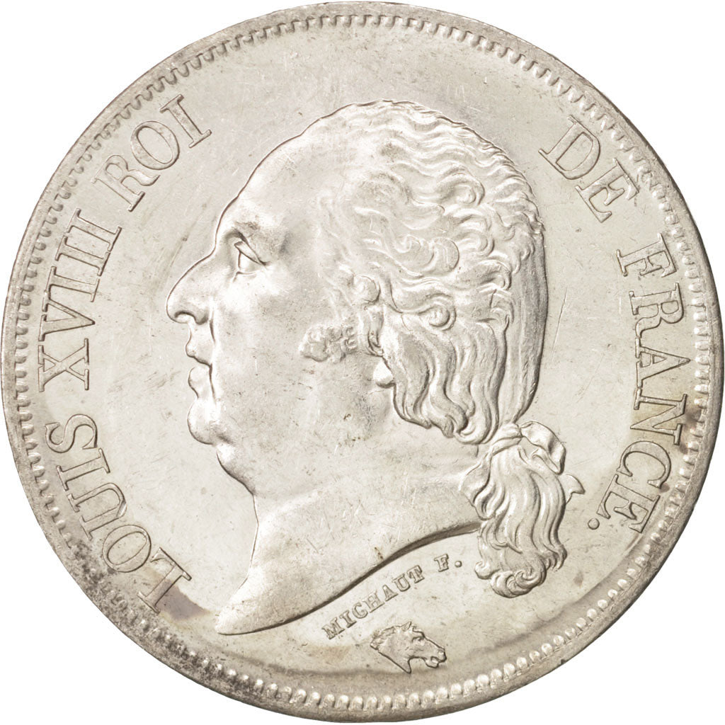 Münze, Frankreich, Louis XVIII, Louis XVIII, 5 Francs, 1824, Lille, VZ, Silber