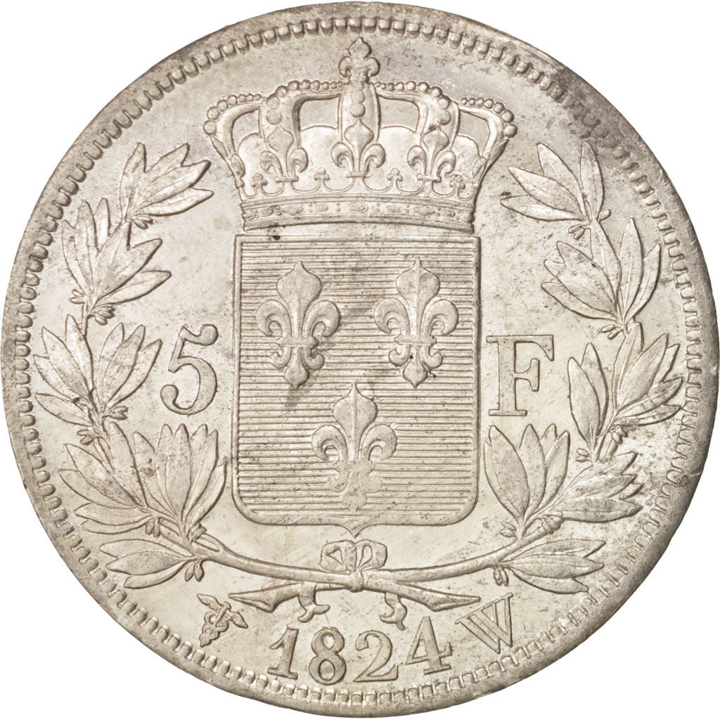Münze, Frankreich, Louis XVIII, Louis XVIII, 5 Francs, 1824, Lille, VZ, Silber