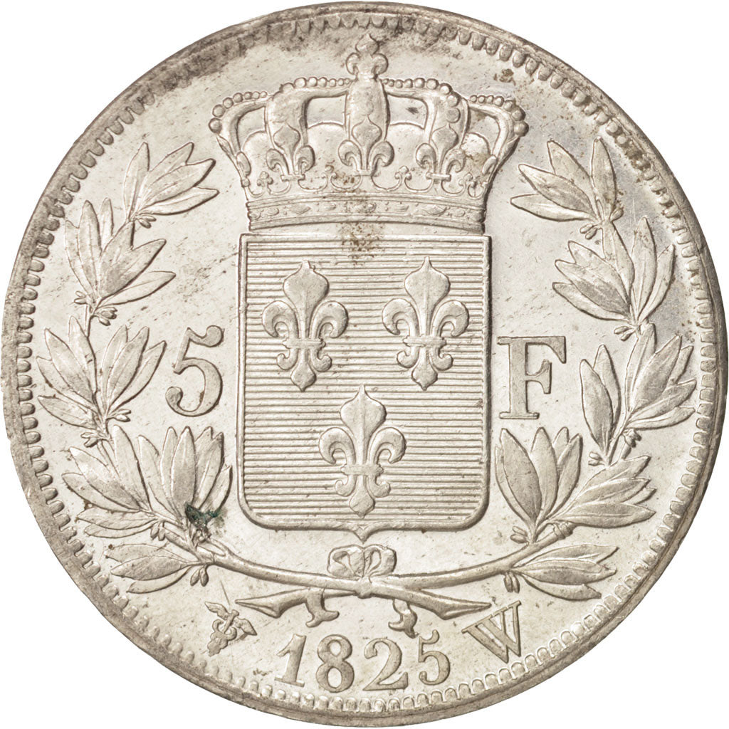 Coin, France, Charles X, 5 Francs, 1825, Lille, AU(55-58), Silver, KM:720.13