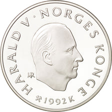 Coin, Norway, Harald V, 100 Kroner, 1992, MS(65-70), Silver, KM:441