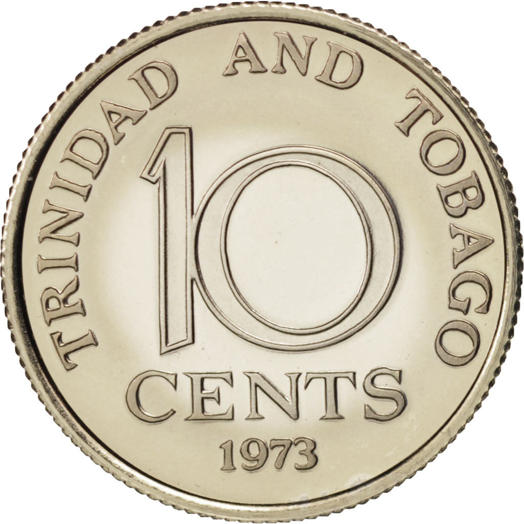 TRINIDAD & TOBAGO, 10 Cents, 1973, Proof, Copper-nickel, KM:58