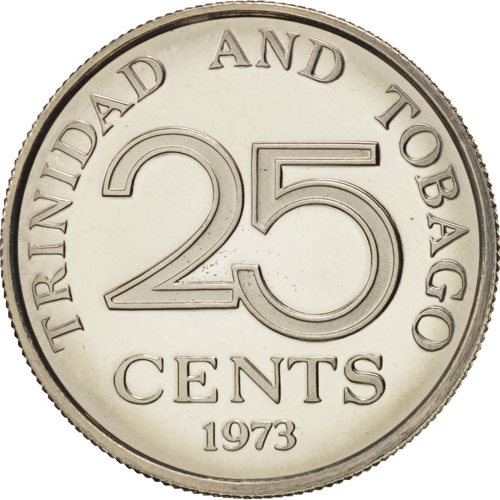 TRINIDAD & TOBAGO, 25 Cents, 1973, Proof, Copper-nickel, KM:59