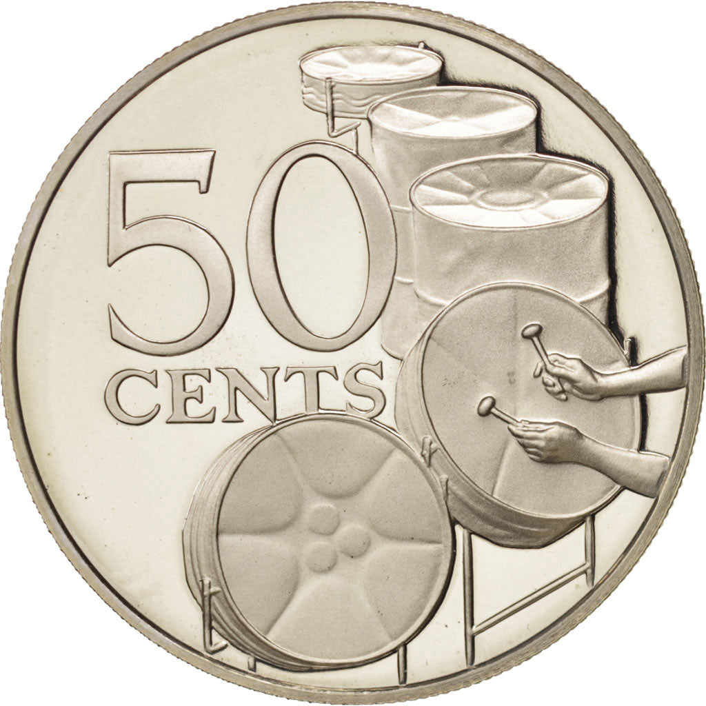 Coin, TRINIDAD & TOBAGO, 50 Cents, 1973, Franklin Mint, MS(65-70)