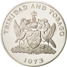 Munten, TRINIDAD & TOBAGO, 5 Dollars, 1973, Franklin Mint, FDC, Zilver, KM:8