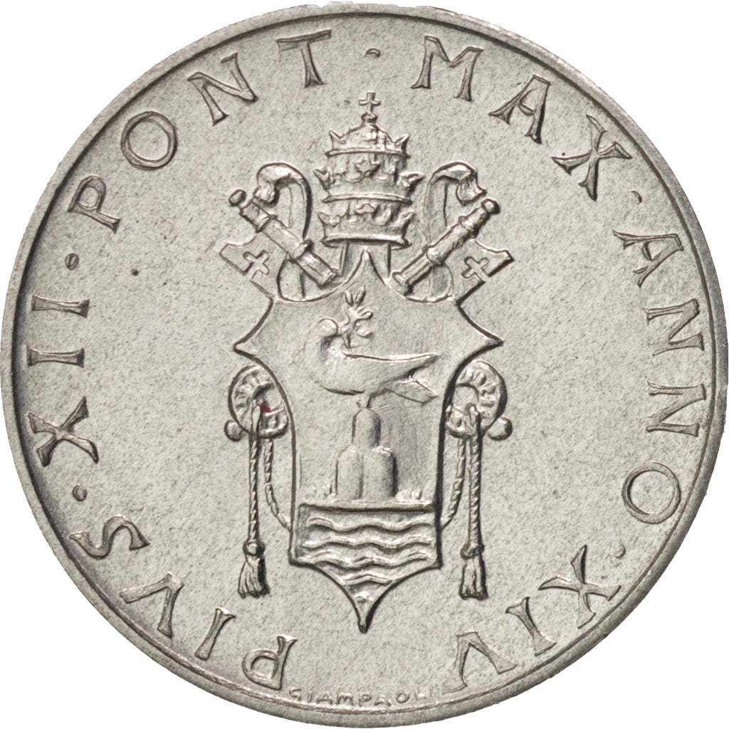 VATICAN CITY, Pius XII, Lira, 1952, Aluminum, KM:49.1
