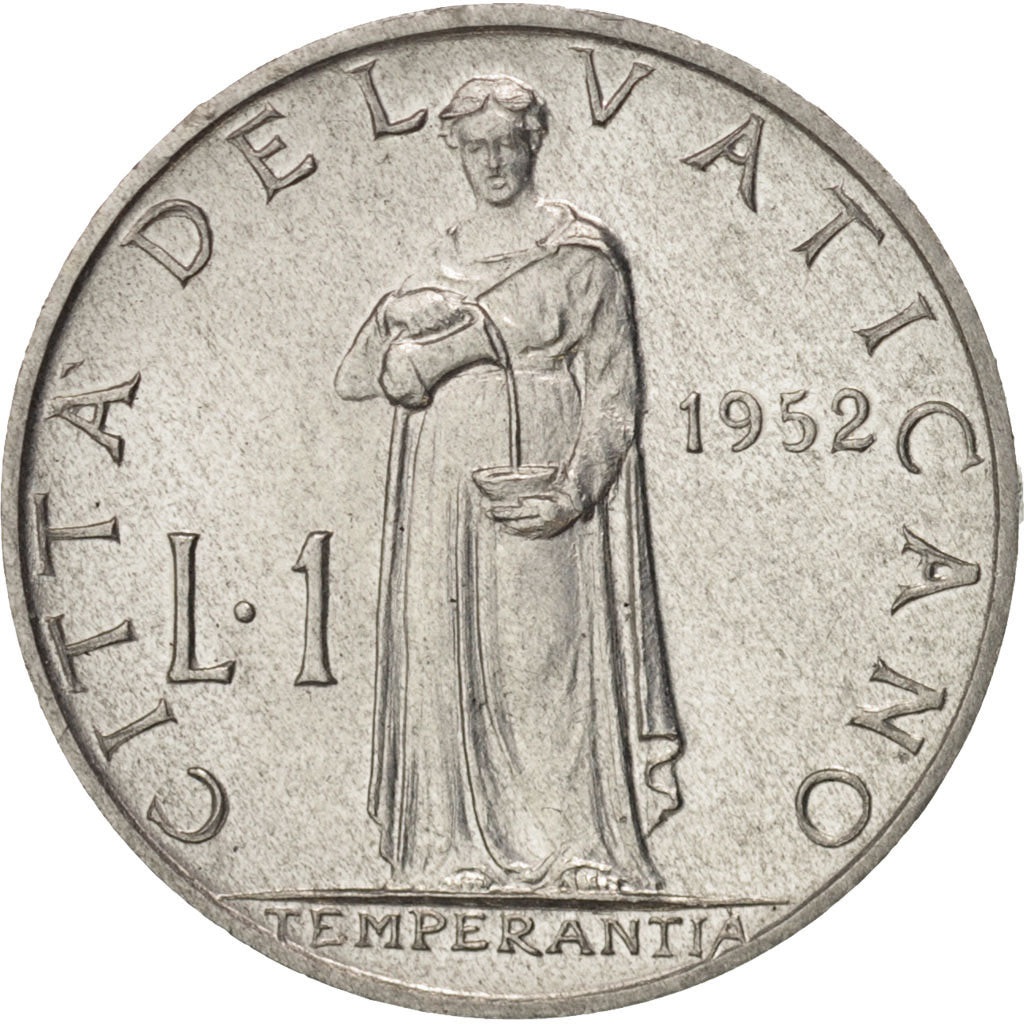 VATICAN CITY, Pius XII, Lira, 1952, Aluminum, KM:49.1